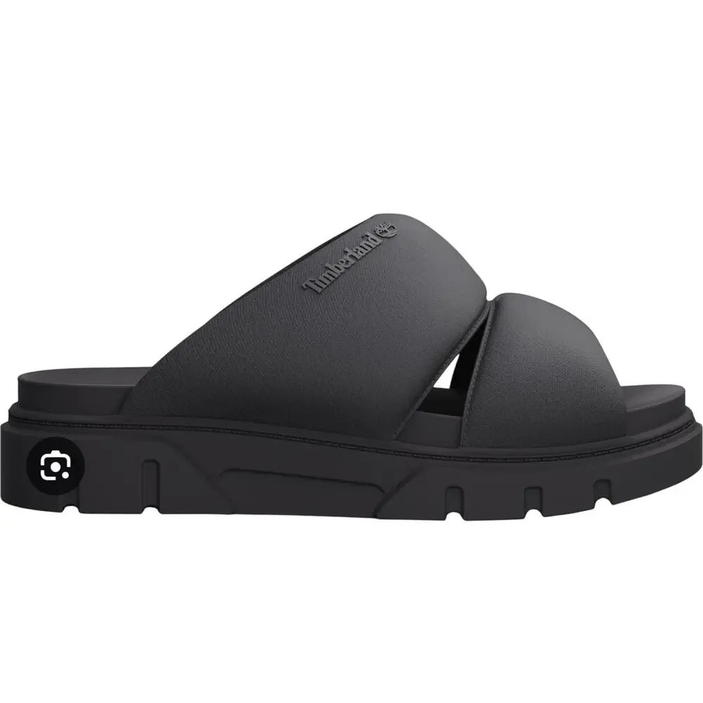 Timberland Greyfield Women's Slide Sandal - Black Knit - Size: 9.5